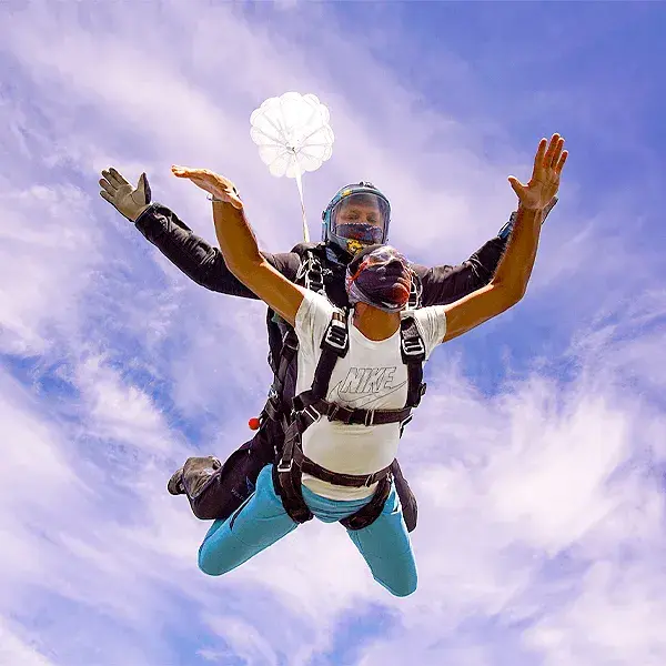 Skydiving over Lancashire